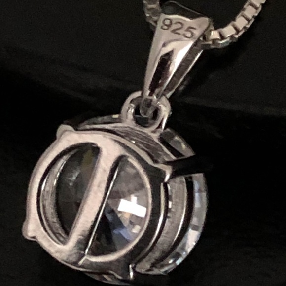 Sterling Silver Cz Necklace - Picture 7 of 8